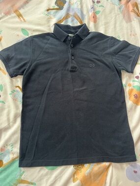 Dolce & Gabbana Navy Blue Men's Polo with DG Chest Embroidery